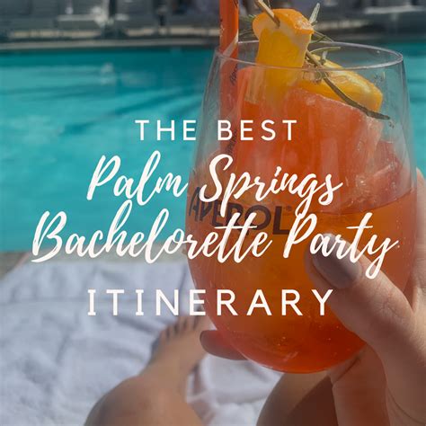 palm springs bachelorette party itinerary